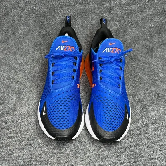 Nike Air Max 270 Shoes Men's 13 Racer Blue Orange Athletic Run Training Sneakers - Picture 3 of 11
